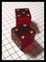 Dice : Dice - 6D - Pair Red Clear With White Pips